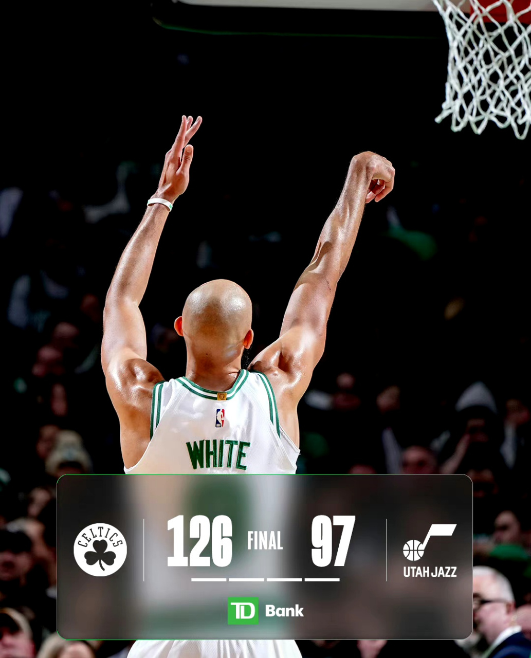 爵士力克凯尔特人，继续保持全胜纪录